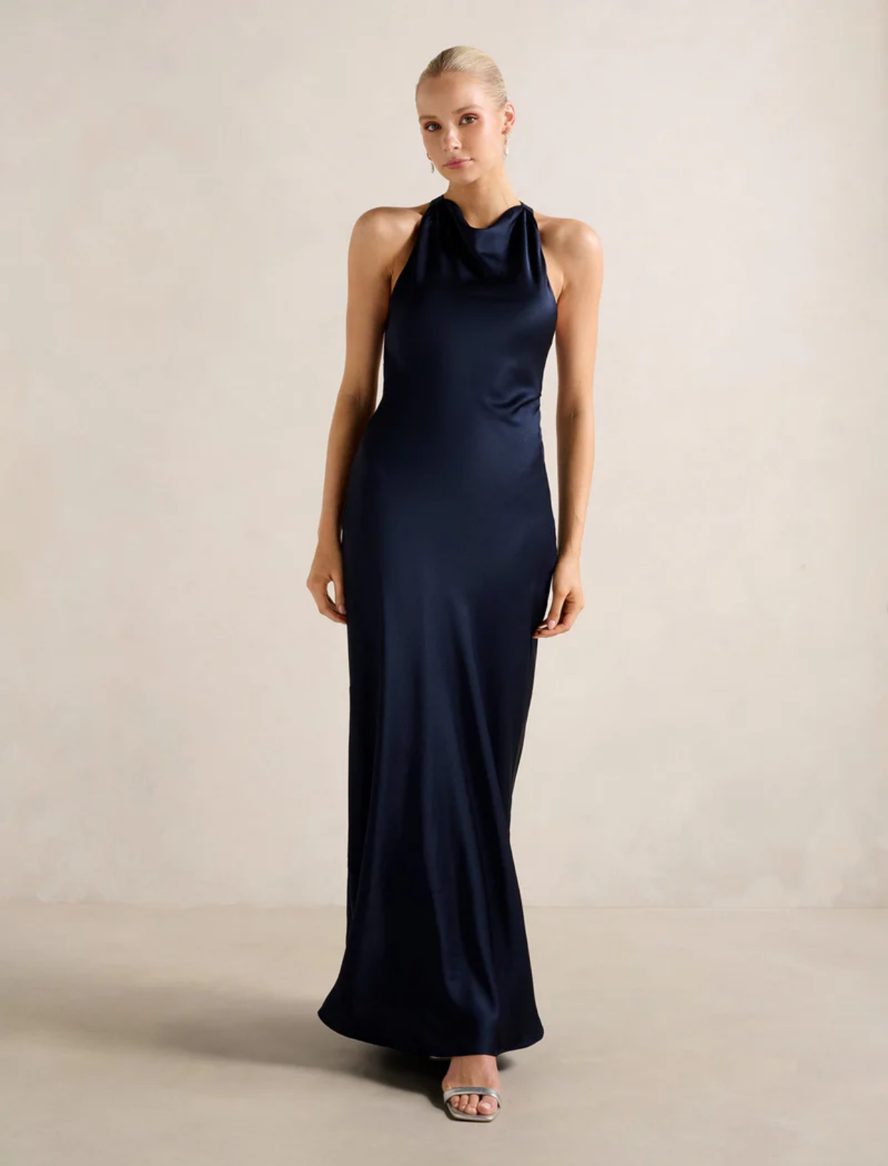 Audrey Satin Backless Maxi