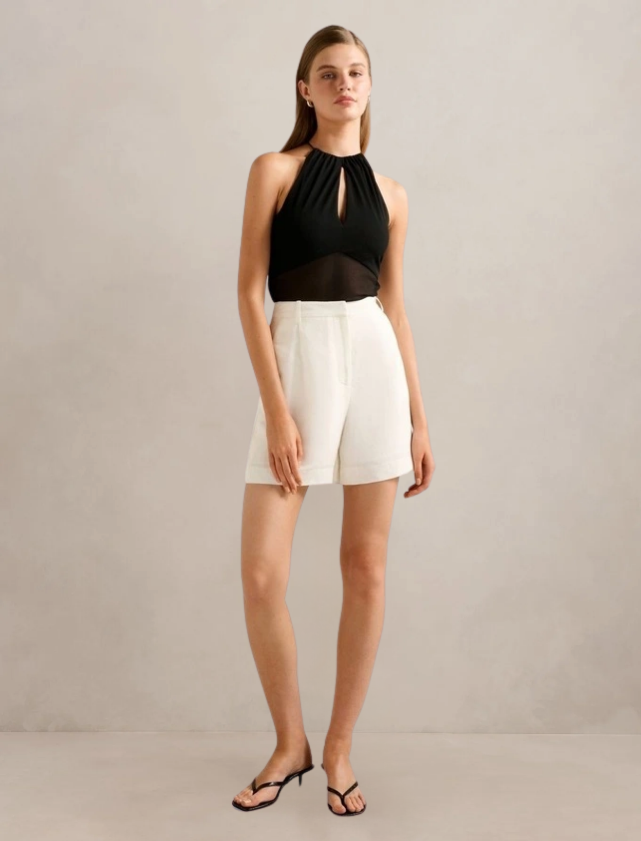 Isla Keyhole Mesh Top