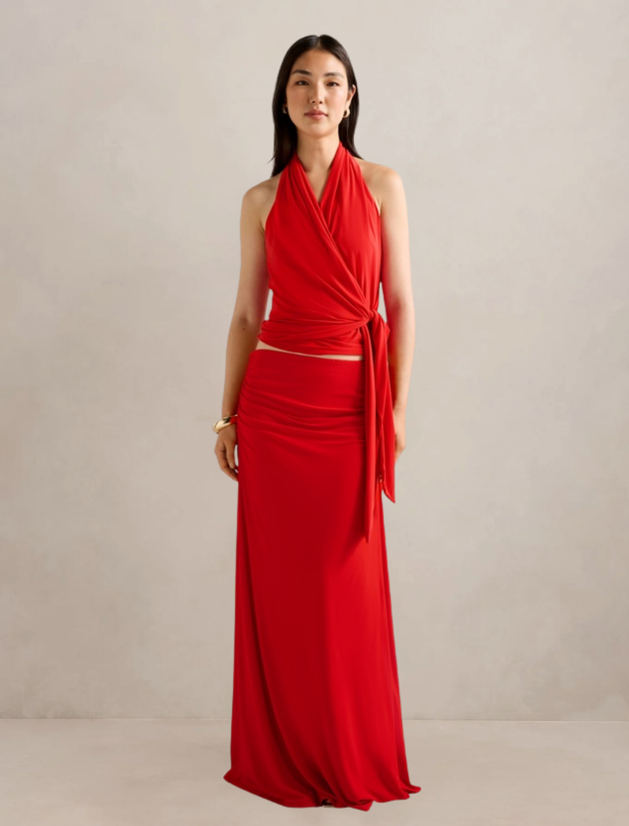 Mimi Flute Maxi Skirt