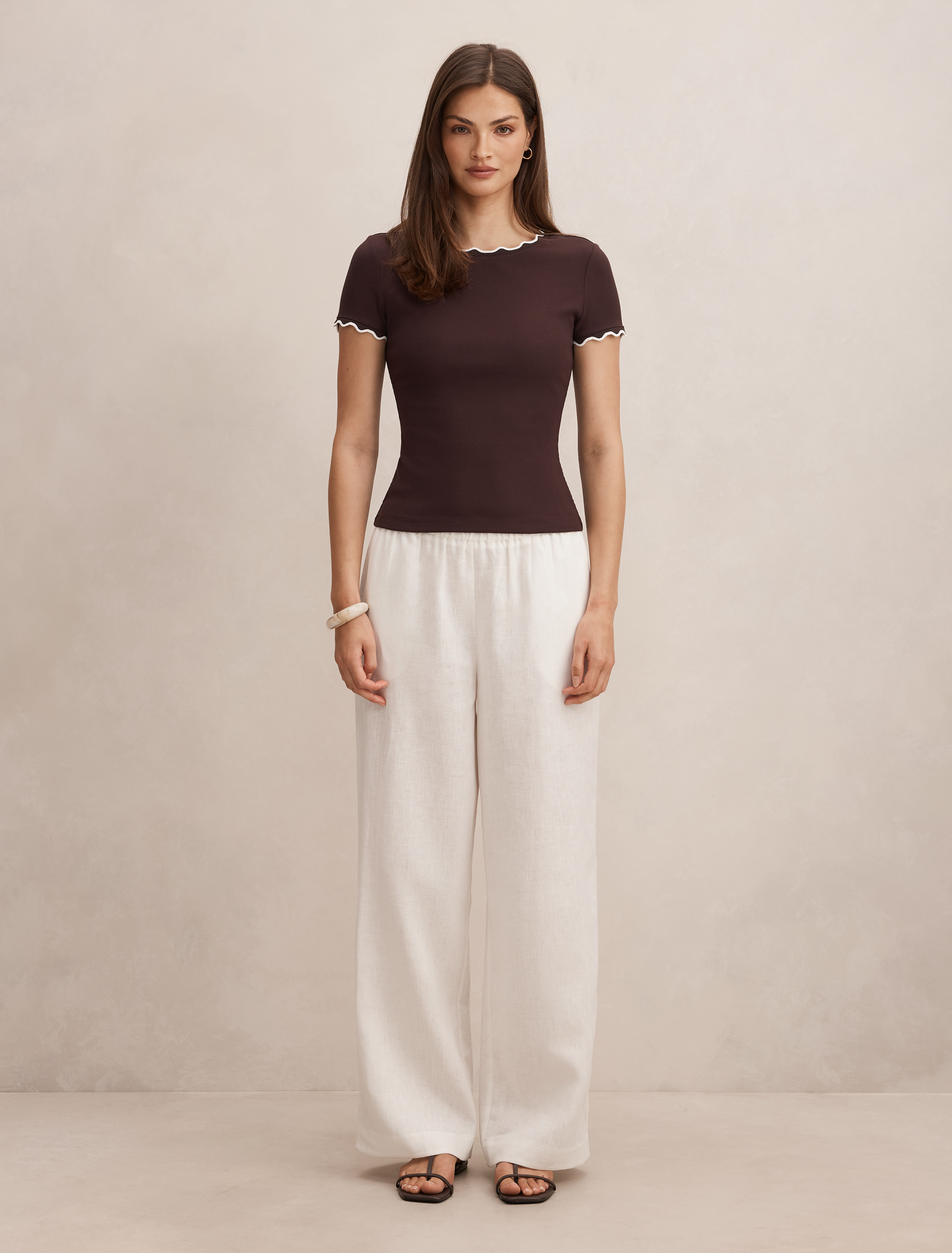 Rebecca Scallop Trim T-shirt