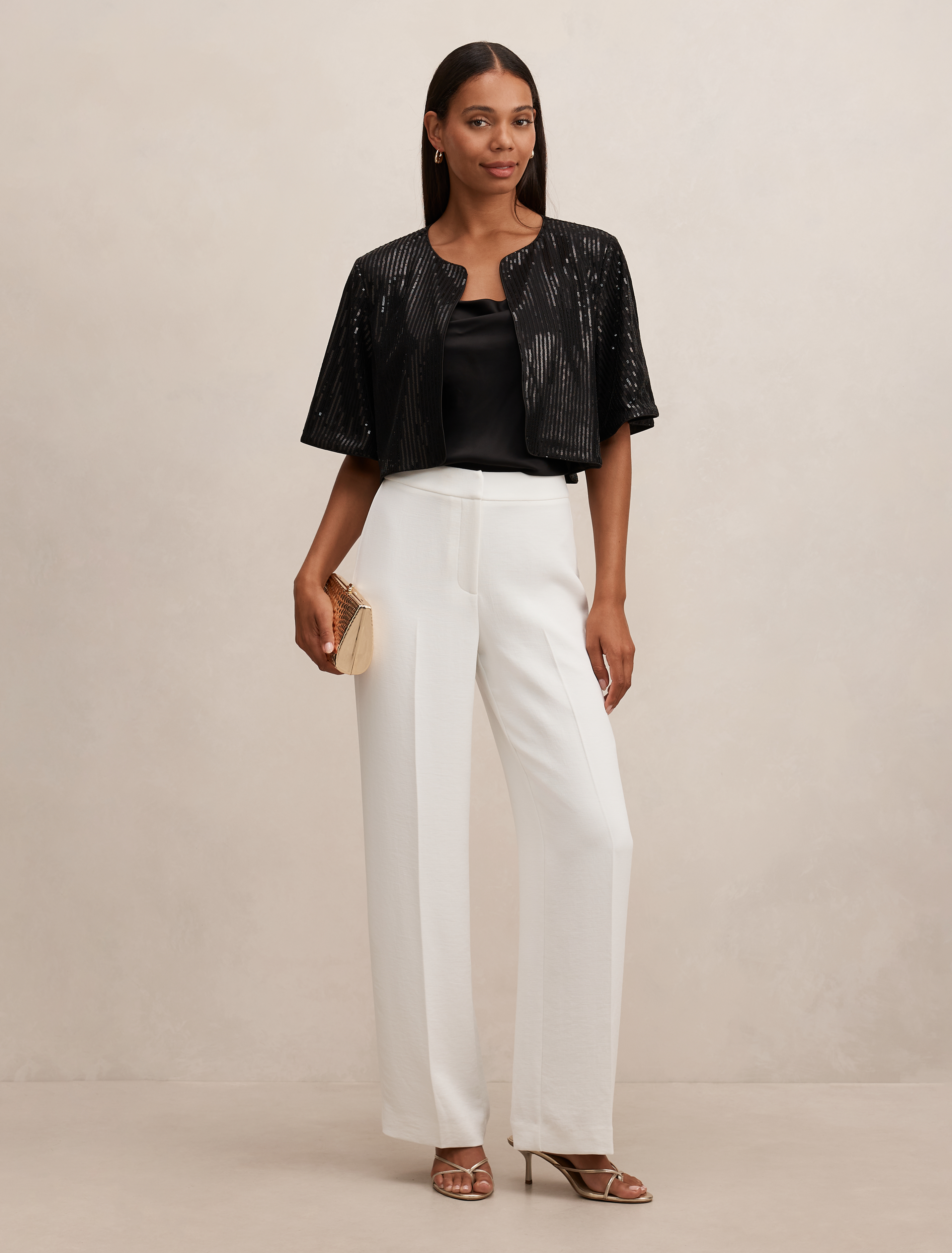Sasha Sequin Cape (Black)
